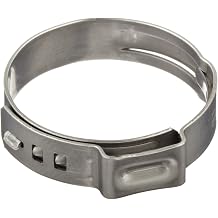 Oetiker 16700009 Stepless Ear Clamp, One Ear, 7 mm Band Width, Clamp ID Range 9.8 mm Closed - 12.3 mm Open Pack of 100