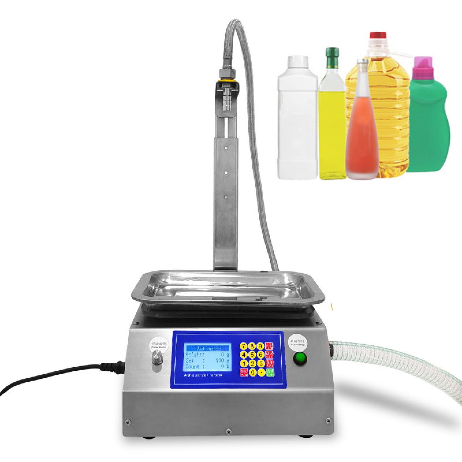 Automatyczna Maszyna Do Napełniania Płynem I Pastą O Pojemności 30-15000 Ml, Przepływ 17 L/Min, Do Kleju W Płynie, Oleju Smarowego, Masła Orzechowego