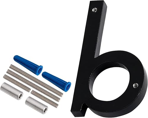 Miniatura 3 de Letras flotantes modernas de casa de 4 pulgadas, color negro, montaje en pared, aluminio, letras de casa (minúsculas D)