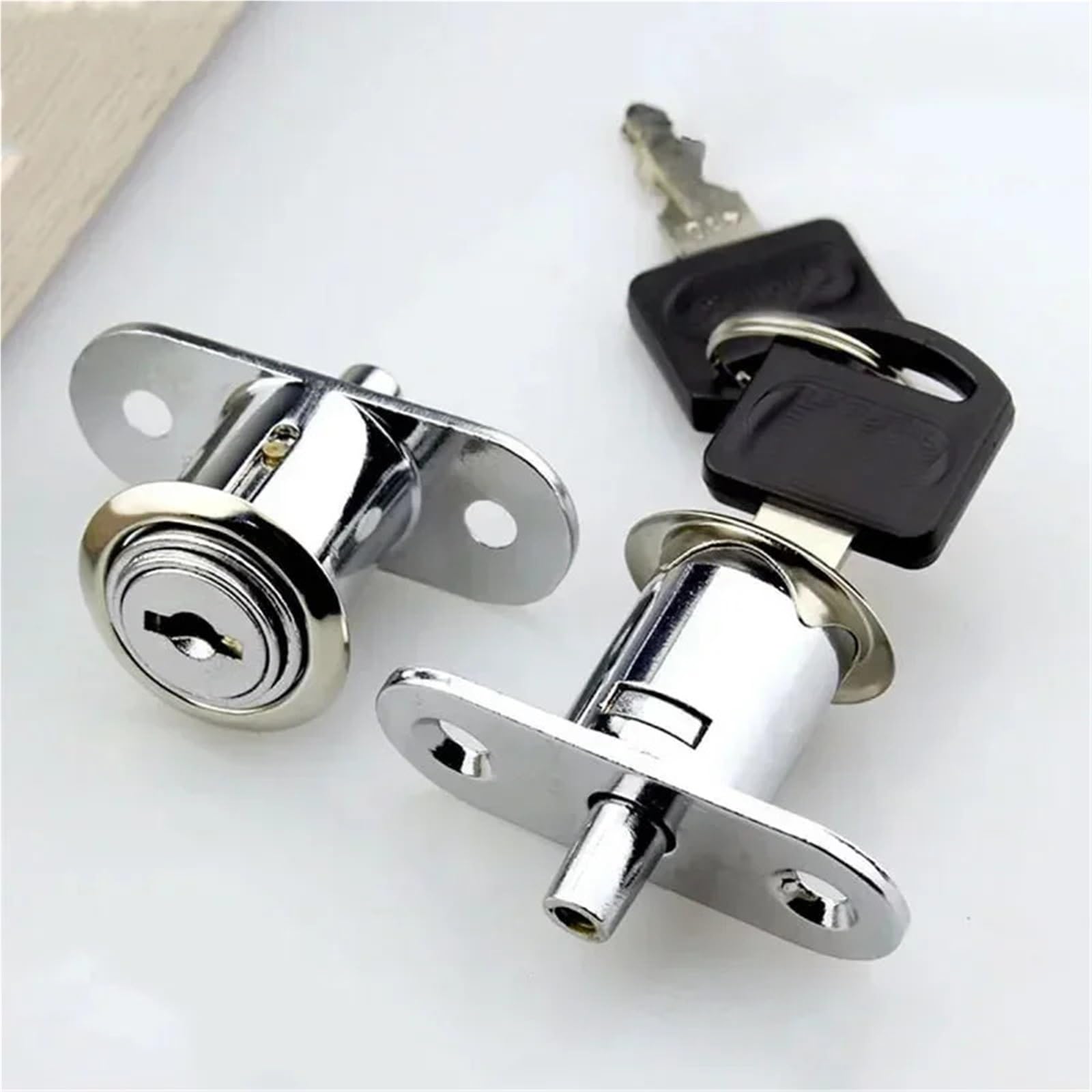 Jwvialel 32Mm Cam Cylinder Locks 22/ Tongue Door Bolt Latch With Key Alloy Furniture Hardware 1Pcs(32Mm)