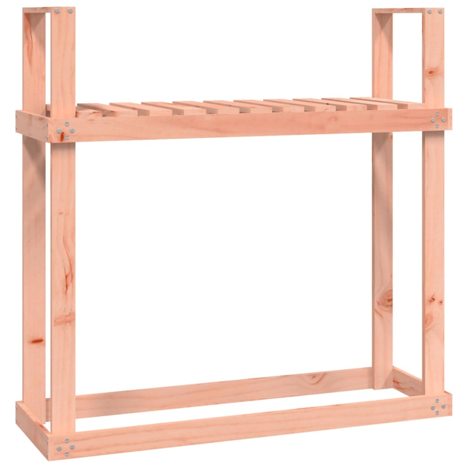 Homgoday Leñera de 110 x 35 x 108,5 cm, de madera maciza de Douglas, leñera de interior, leñera de interior, leñera para chimenea, leñera de interior, apilable, estufa estante de madera