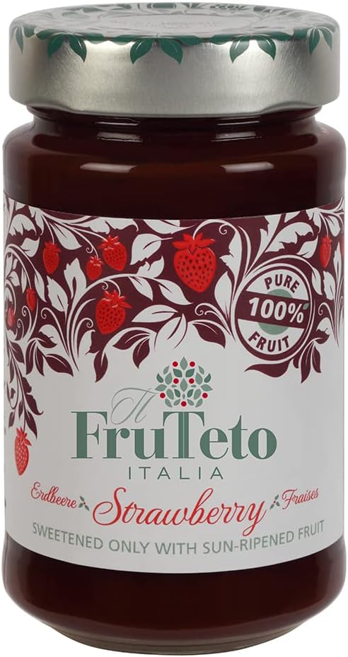 il Frutteto Italia 100% Strawberry organic fruit spread. 250g. MADE IN TUSCANY only with fruit. No Added Refined Sugar. No Preservatives.