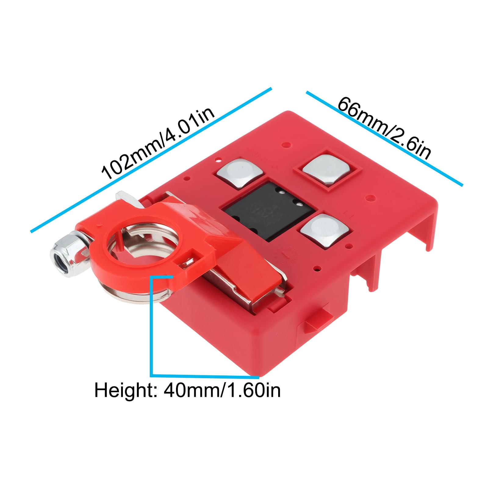 EMSea Clip de Bater¨ªa para Modificaci¨®n Coche Conector de Terminal de Bater¨ªa de 32 V Y 400 A Compatible con Renault Cenic II Y Megane II (8200381281)