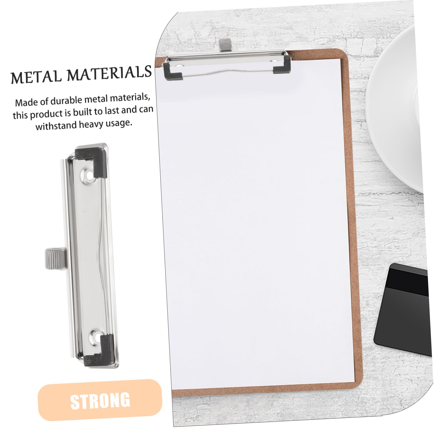 SHINEOFI 5 Set Cartella Appunti Di Archiviazione Cartelle Di Bacheca Fermacavi Asse Cartelline Portadocumenti Faldoni Ufficio Schede Di Clip Forniture Per Ufficio Metallo Silver 5 Pezzi * 5