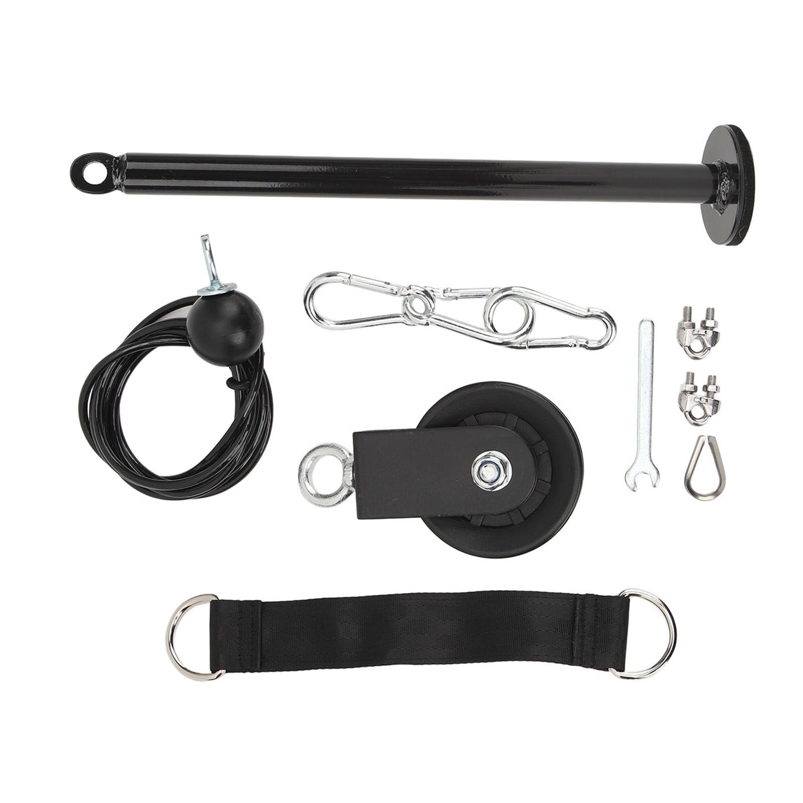 de poleas con Cable de Peso, de poleas para Levantamiento de Remo en Gimnasio y Fitness, polea de Entrenamiento giratoria de 360° con Cable de Nailon de 6,6 pies