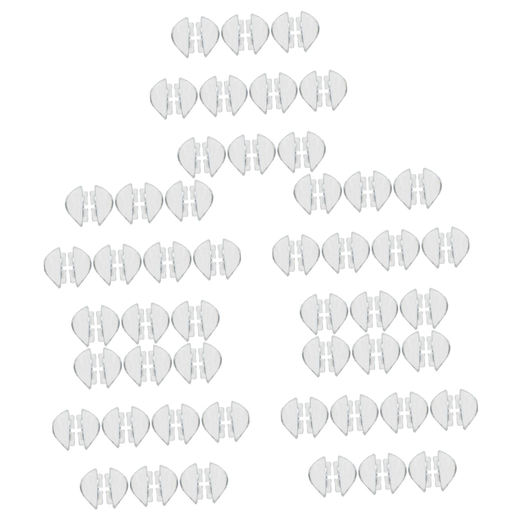 Healvian 5 Set Di Naselli Per Occhiali in Silicone Resistenti Non Pieghevoli Comodi Da Indossare Adatti Al Ponte Del Naso 10 Paia*5