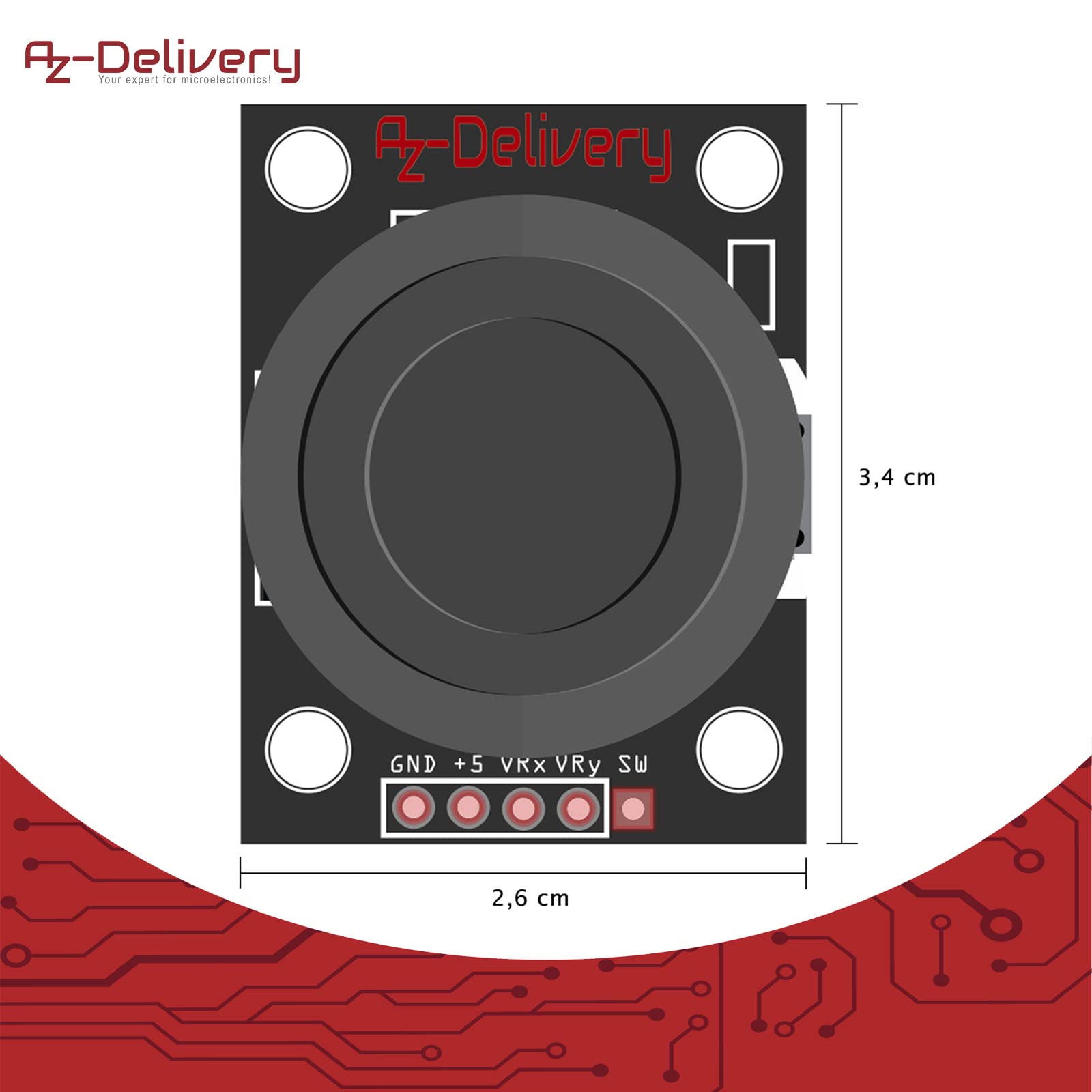 AZDelivery 3 x KY-023 Joystick Modulo Sensore compatibile con Arduino incluso un E-Book!