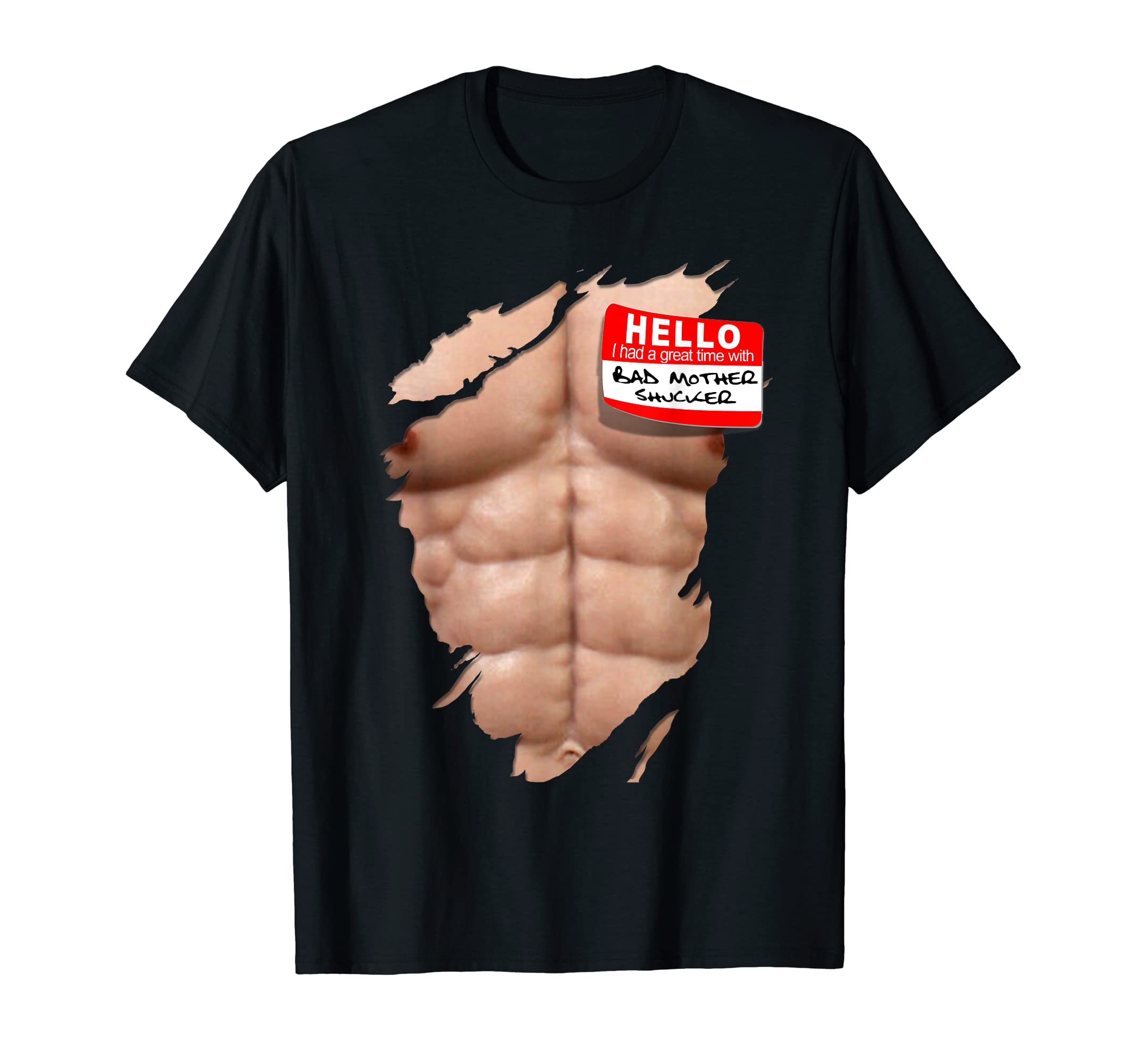 BMS The Bad Mother ShuckerBad Mother Shucker Six Pack Abs Muscles Oyster Lovers T-Shirt