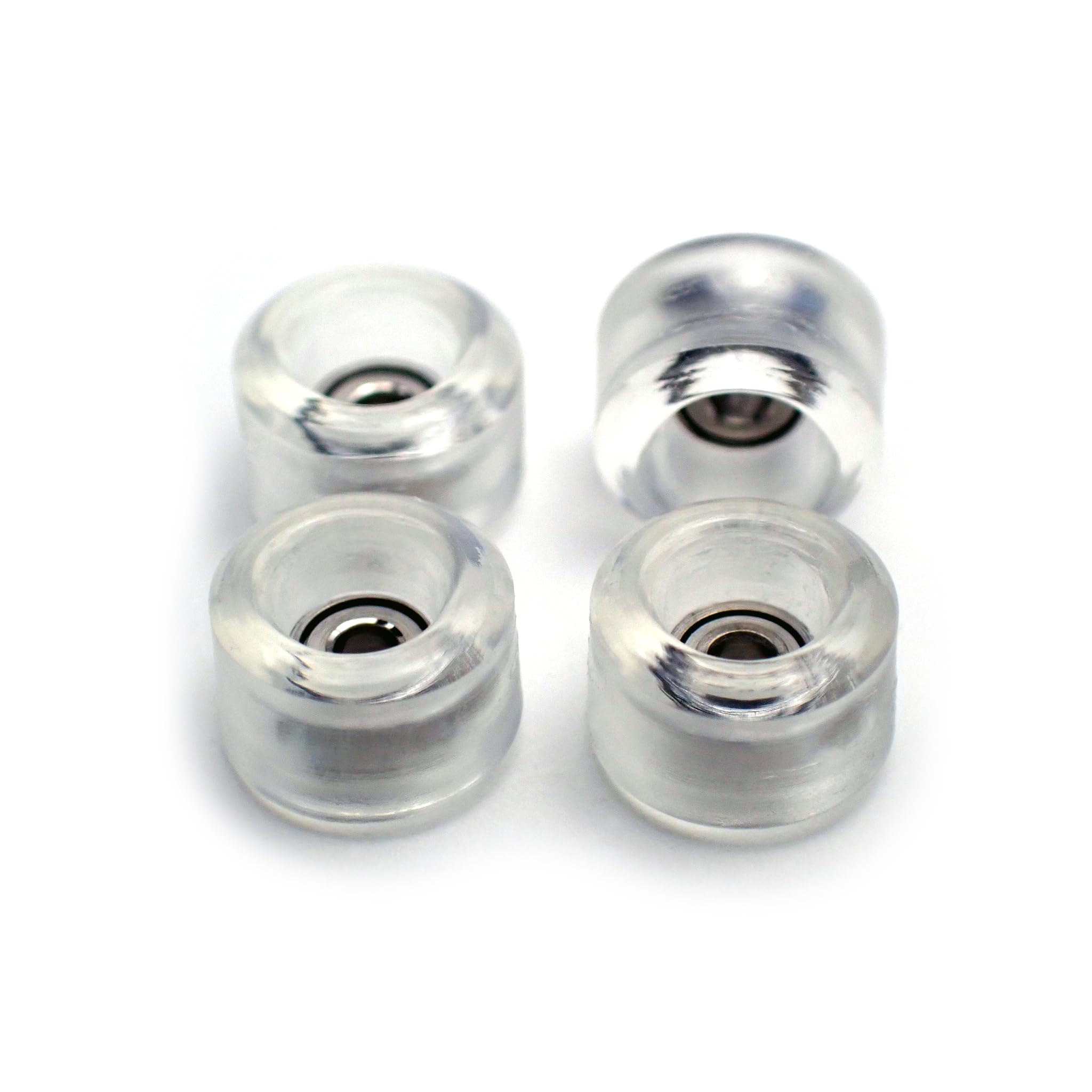 SPITBOARDS Wałek uretanowy 60D z łożyskami Real Ball Bearings Professional CNC Quality - przezroczyste