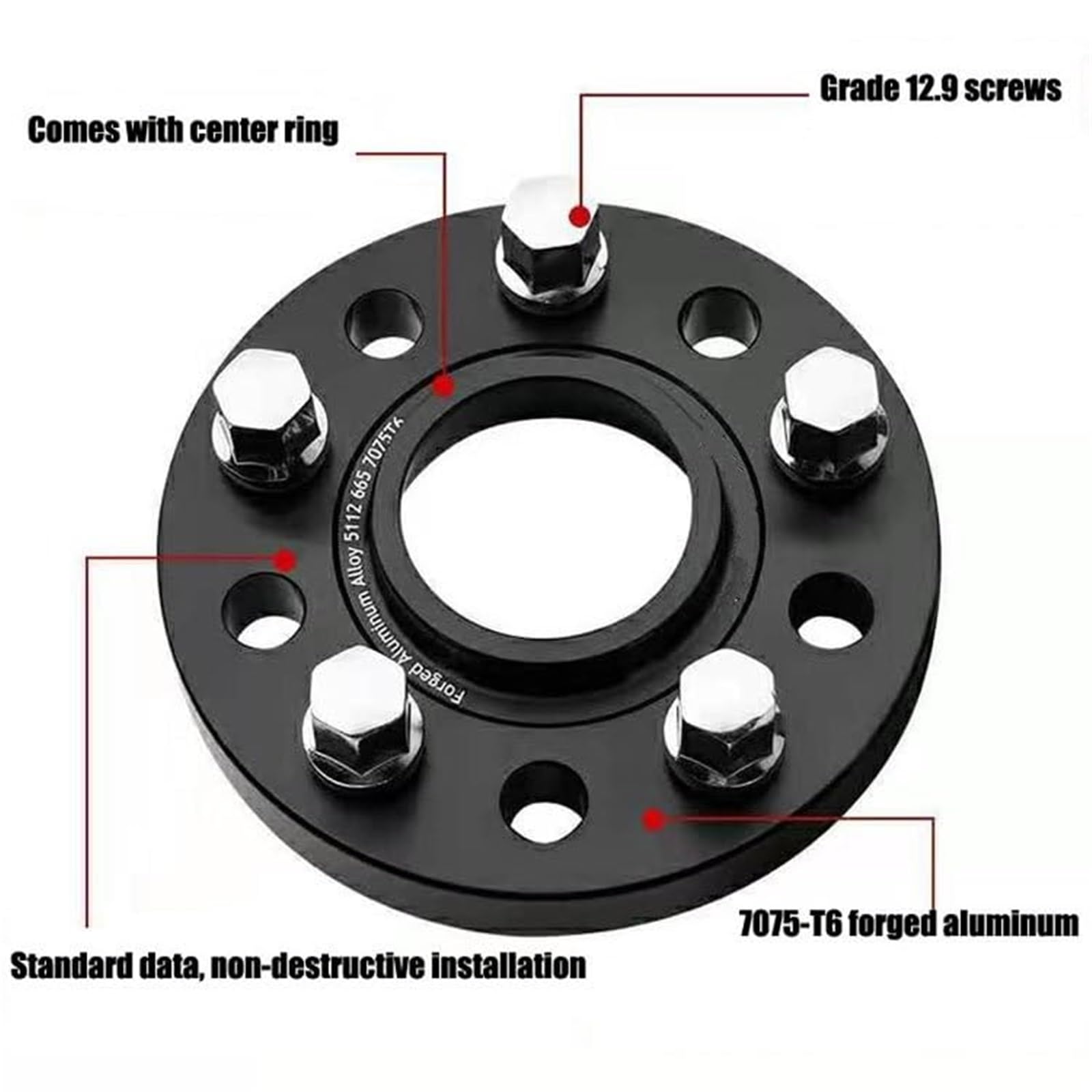 Uszczelka koła samochodowego 1 szt. 5 otworów, do Mercedes-Benz, dystanse kół 5x112 Hubcentric 66,6 mm aluminiowy adapter koła pasuje do samochodów Separadores dystanse kół Dystanse kół samoch