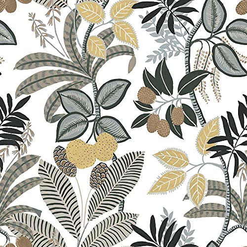 Papier peint adhésif funky jungle décoration murale exotique repositionnable - 6