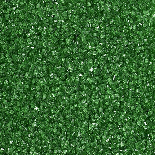 DecoPac Sanding Sugar, Green Edible Sugar Sprinkles, Edible Sanding Sugar in Handheld Container, Sugar Sprinkle Mix For Celebration Cakes, Cupcakes, Cookies, 33oz - Green