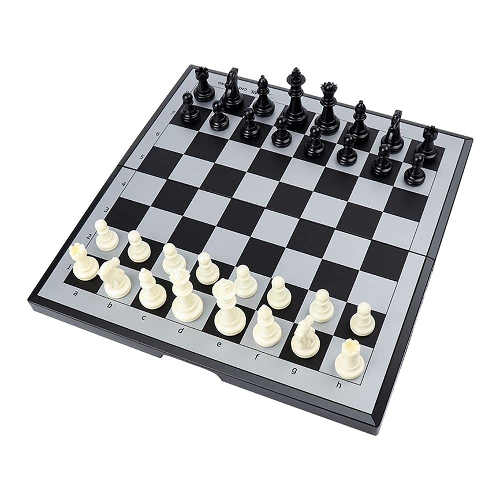 Schach-Set, magnetisches tragbares Schachbrettspiel Set, 8.6x8.4 in / 11.6x11.2in Set mit Faltbrett und Filzbodenschessmen (Größe : 11.6 * 11.2in)