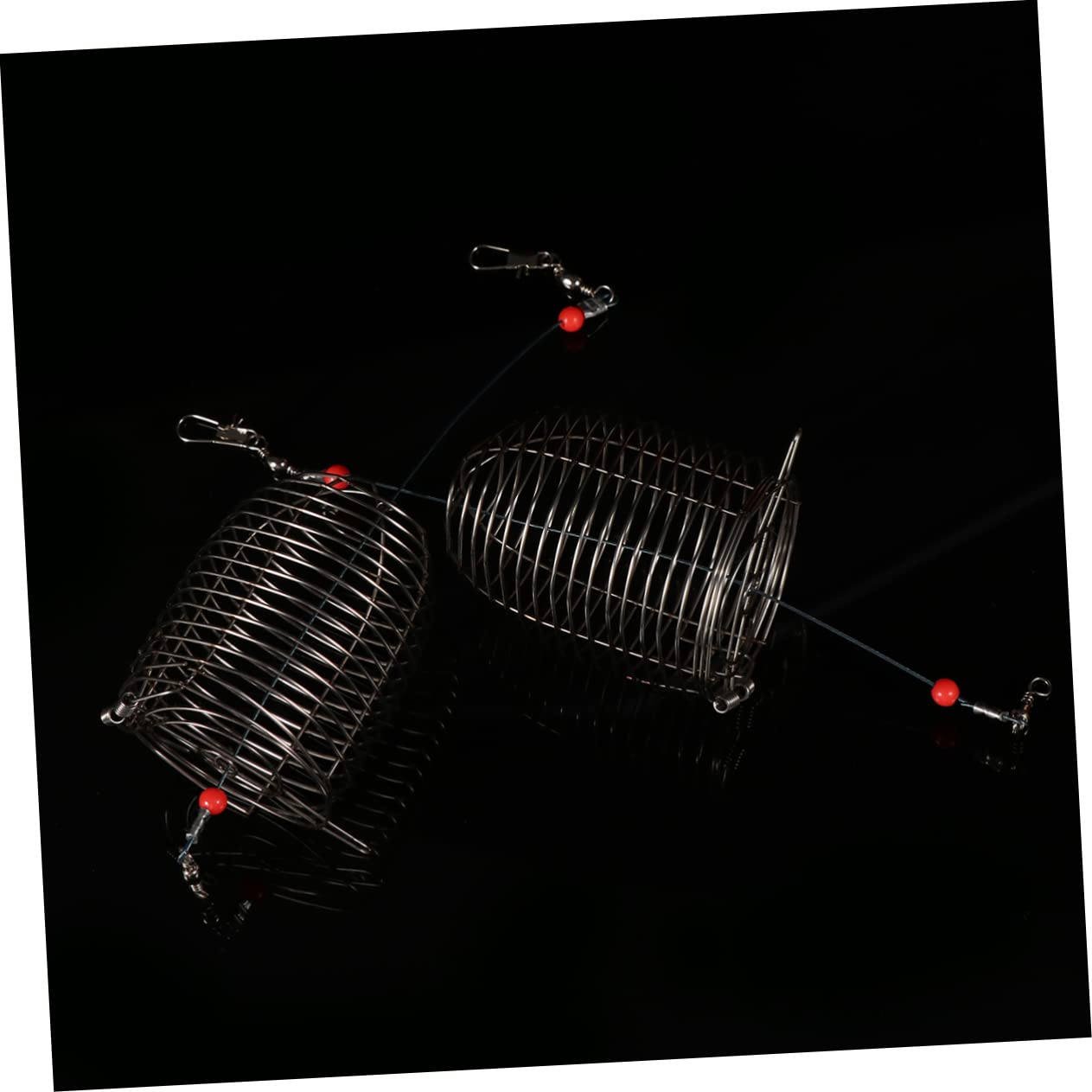 UKCOCO 5Pcs Stainless Steel Fishing Bait Cage Durable Feeder Holder for Catching Shrimp Crawfish Crab Minnows Assorted for Versatile Fishing Needs