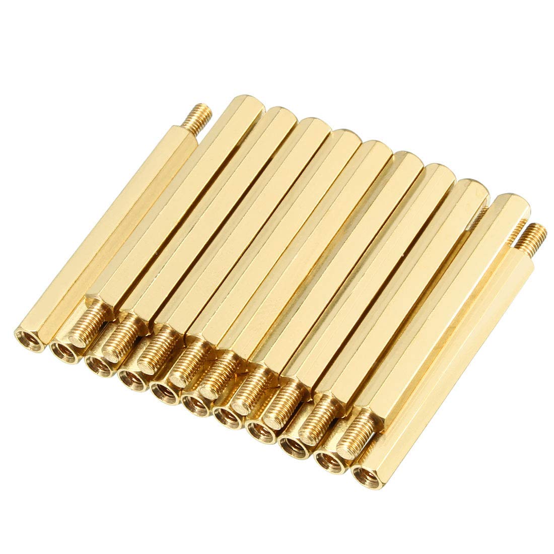 20pcs M3 40+6mm Female Male Thread Brass Hex Standoff Spacer Screws PCB Pillar-image-9