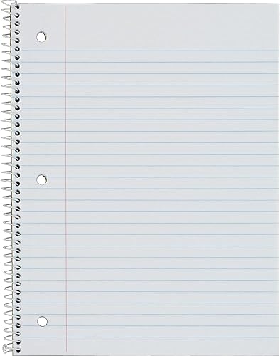 Miniatura 7 de Oxford Cuaderno de 1 materia, 8" x 10-12", regla ancha, 100 hojas (65031)