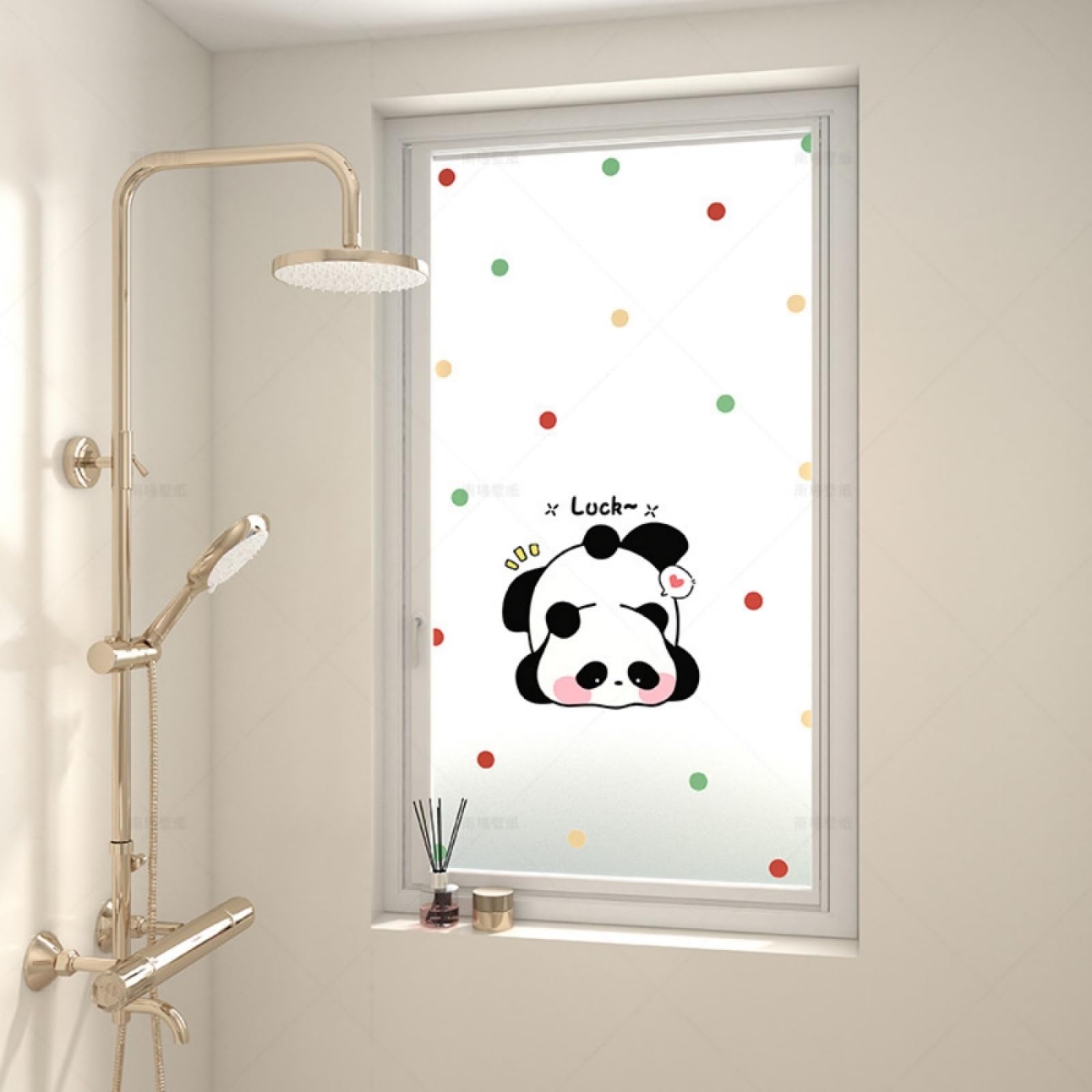 Pellicola Vetri Finestre 90X200CM Carino Panda Pellicola Adesiva Per Vetri Oscurante,Autoadesiva,Pellicole Per Vetri Anti Uv,Privacy Finestre Per Casa/Ufficio