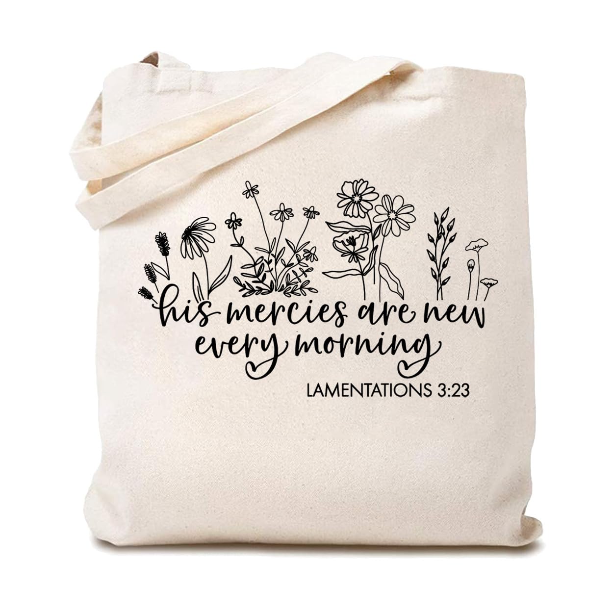 942 Shopping Bags Christianty His Mercies Are New Every Morning Women Tote Bag Waterproof Daily Bag Lightweight Shoulder Bags, For Wedding, Holiday