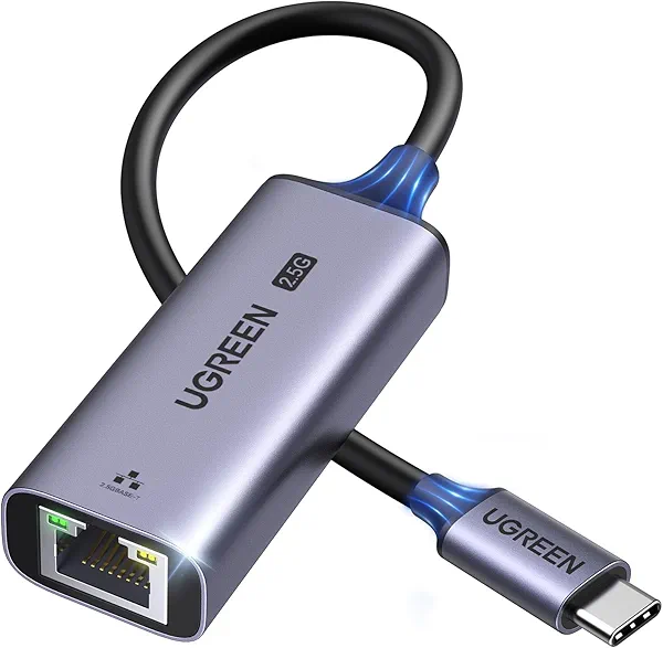 UGREEN USB C to Ethernet Adapter 2.5G, Ethernet Adapter for Laptop, Aluminum, Type C (Thunderbolt 4/3 Compatible) to RJ45 Network Internet, Compatible for NAS, MacBook Air/Pro, XPS, iPhone 1