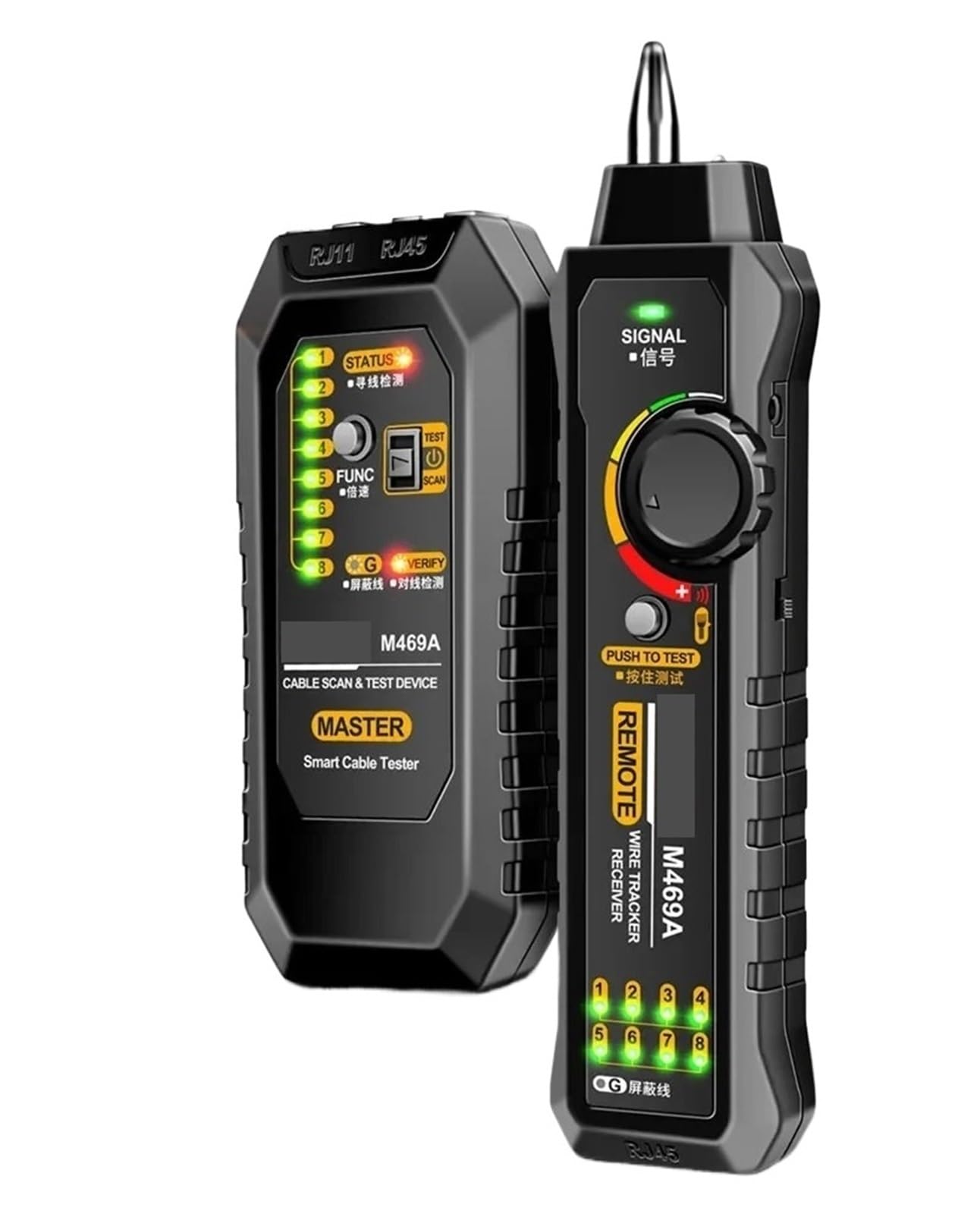 Tester Kabli Sieciowych, Lokalizator kabli sieciowych RJ45 RJ11 LAN Tester Urządzenie do testowania przeciwzakłóceniowego Narzędzia napraw sieci