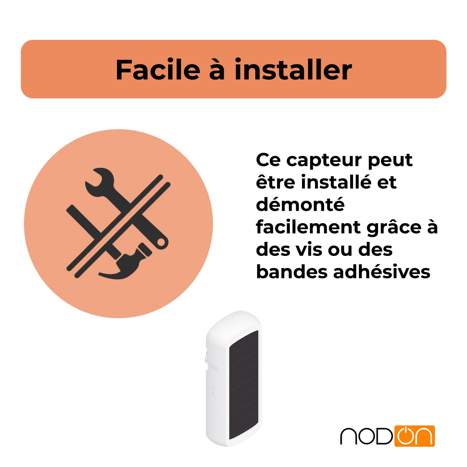 NodOn - Zigbee 3.0 Capteur de Température Zigbee Sans Pile - Capteur Temperature et Humidité Autonome en Énergie - Compatible Zigbee Home Assistant, SmartThings, Homey, Jeedom, Z2M, ZHA