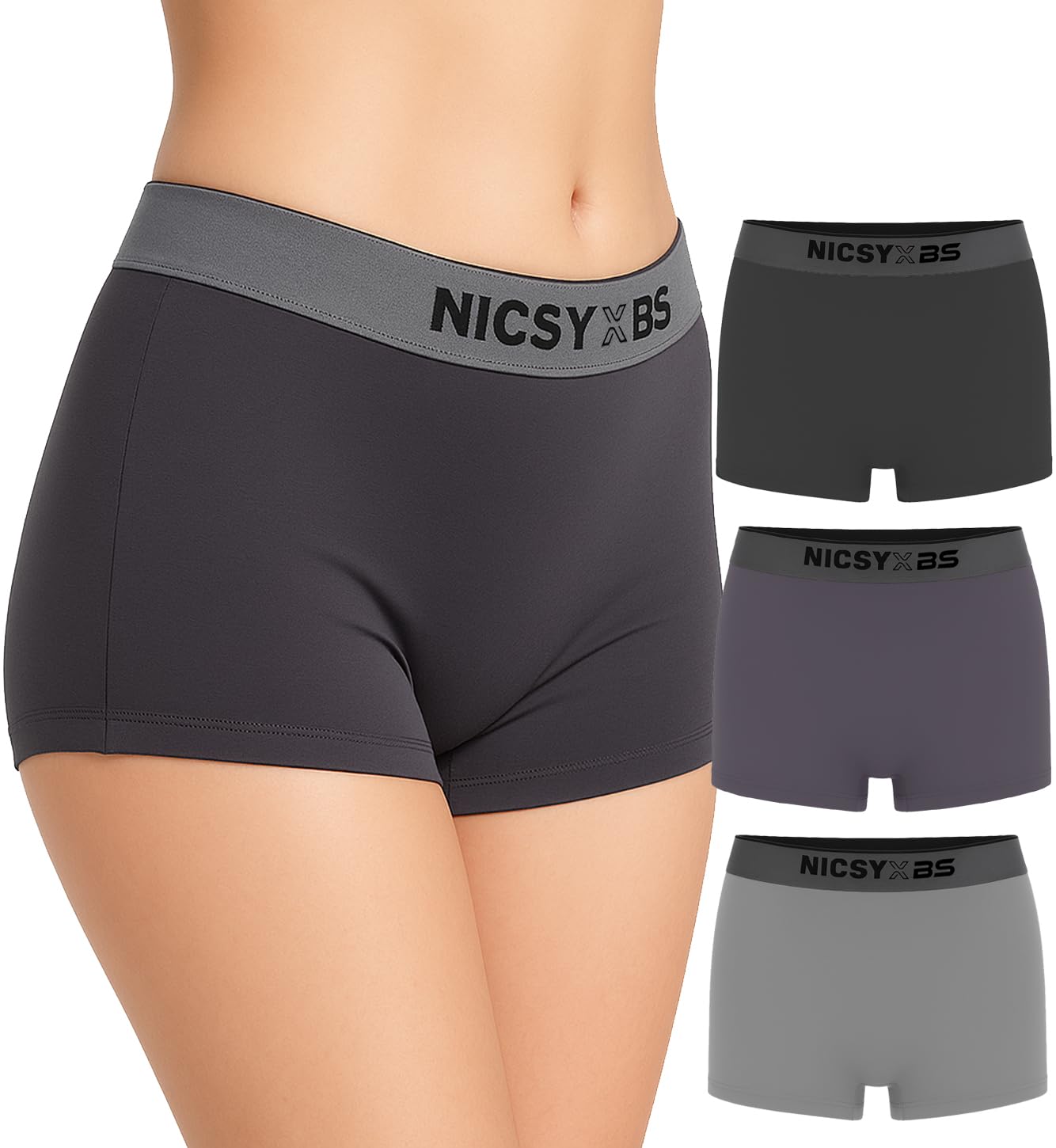 nicsy Boy Shorts for Women's Underwear Panty Cotton Fabric Panties Boxer Briefs Full Coverage Panty| Boy Shorts Girls |Super Soft Breathable-picture-27