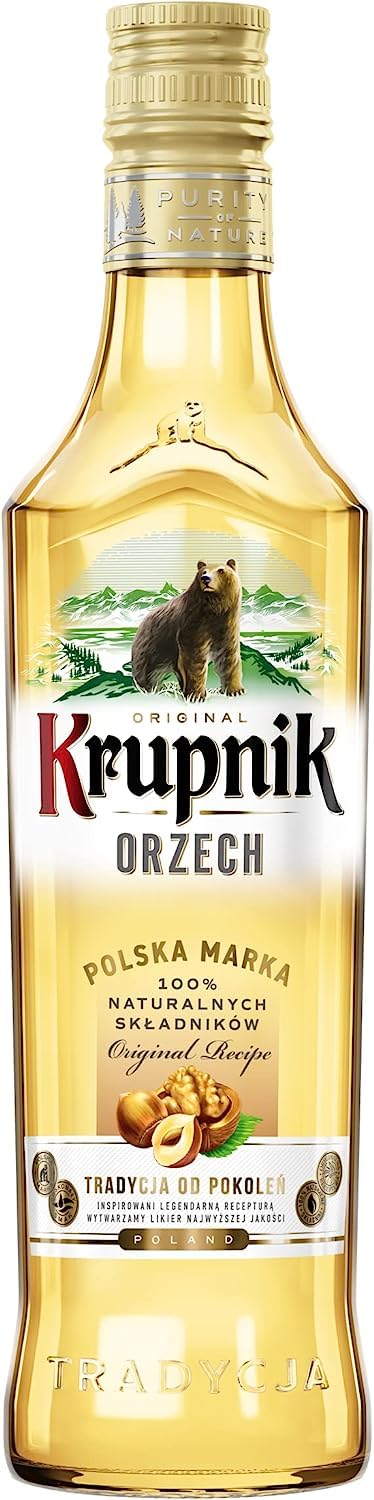 Krupnik Nut - Hazelnut and Walnut Flavor, Polish Nutty Vodka Liqueur 28% ABV 50cl
