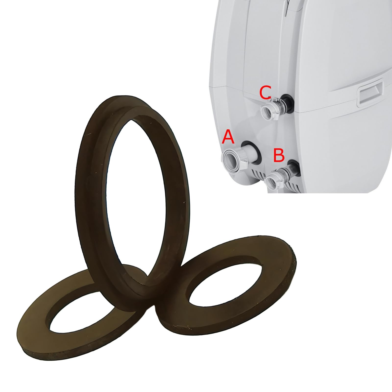 Lay Z Lazy Spa rubber afdichtingsset A B/C koppelingsafdichtingen past op alle airjet modellen Nieuwe vorm pomp