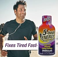 Vista 4 de 5-hour ENERGY Shots Fuerza Regular, Sabor Uva, 1.93 oz. 30 Unidades, Sin Azúcar, Cero Calorías, Aminoácidos y Vitaminas B Esenciales, Suplemento