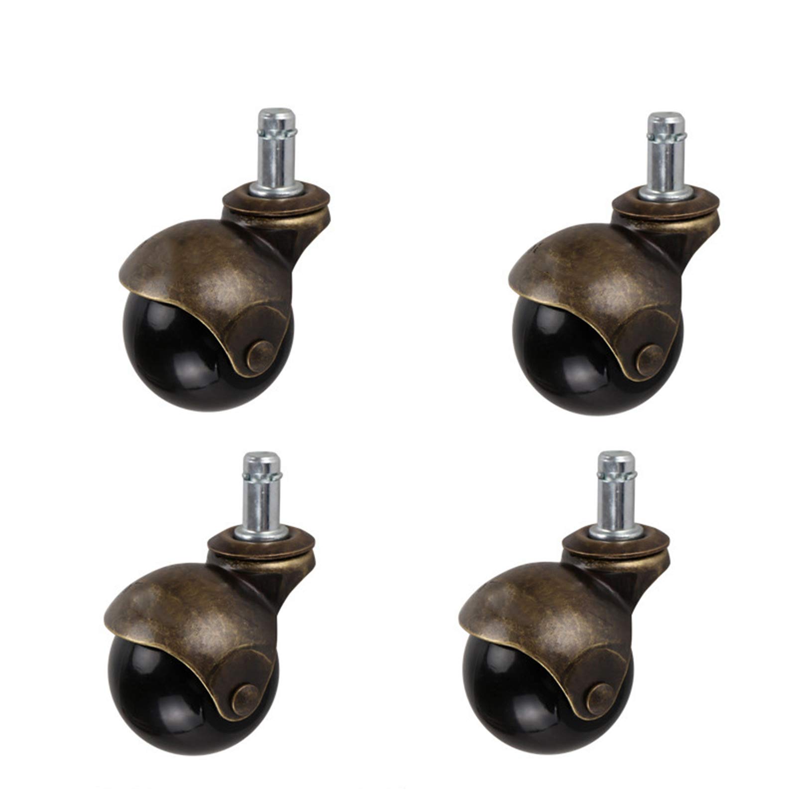 Roulettes à billes en or antique et bronze, finition luxe pour mobilier
