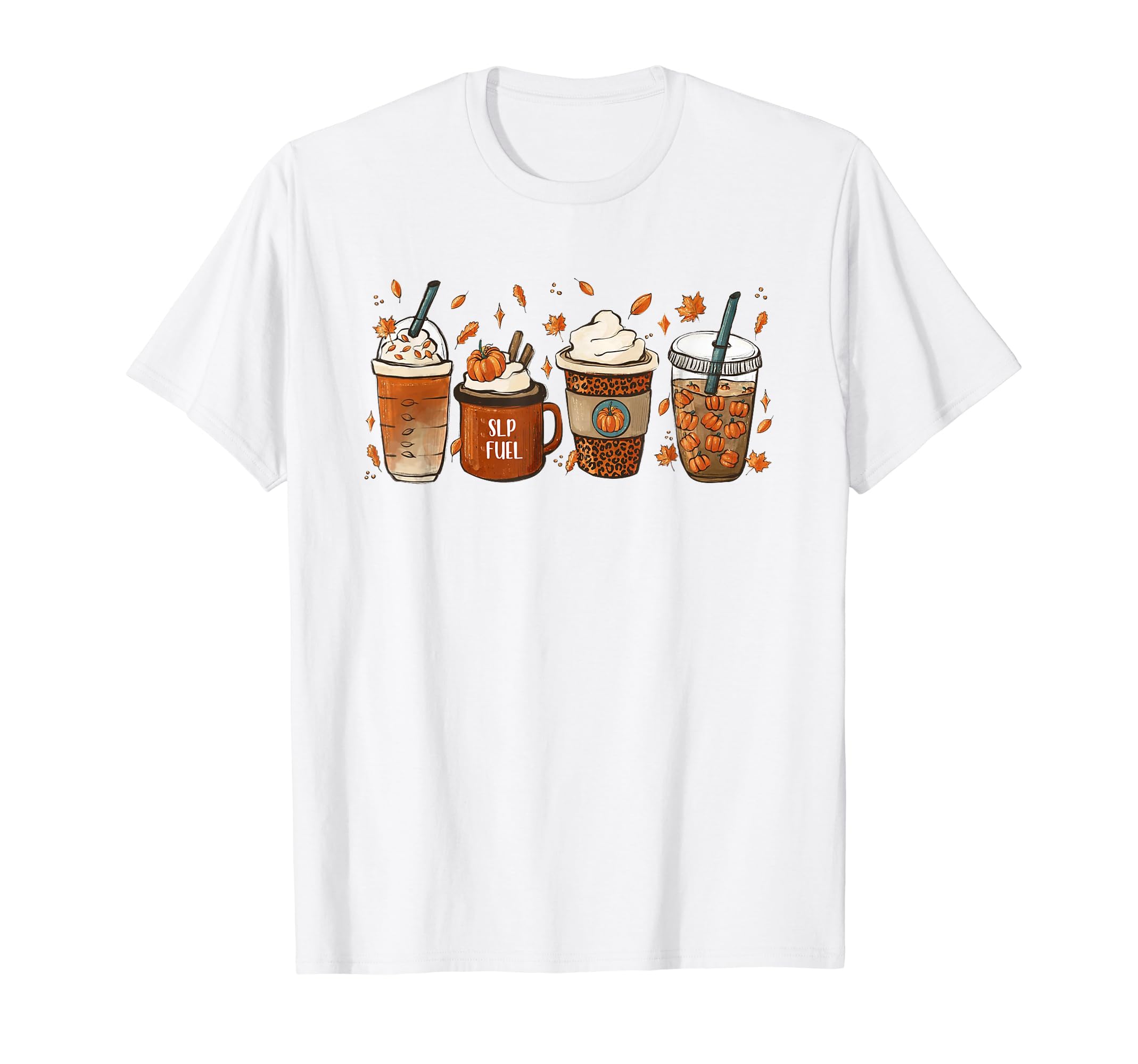 Fall Speech Language Pathologist Coffee Pumpkin Halloween T-Shirt