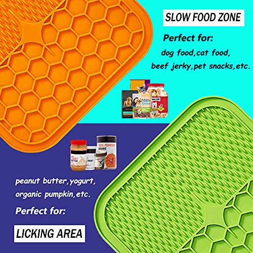 Large Dog Licking Mat with Suction for Anxiety - Peanut Butter Slow Feeder Pad for Dogs and Cats