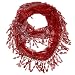 Falari Women Lace Infinity Loop Scarf With Fringes Polyester Burgundy