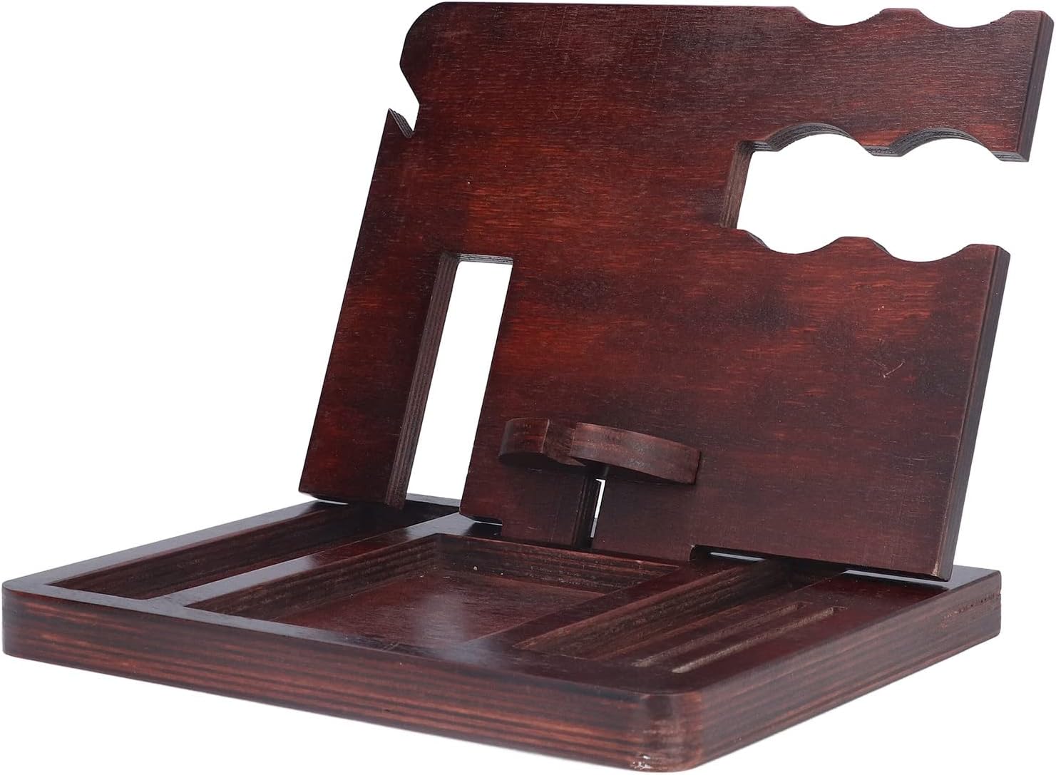 Wood Phone Docking Station,Elegant Wooden Docking Station – Multifunctional for Phones, Watches, Keys, and Wallets, for Home and Office Use