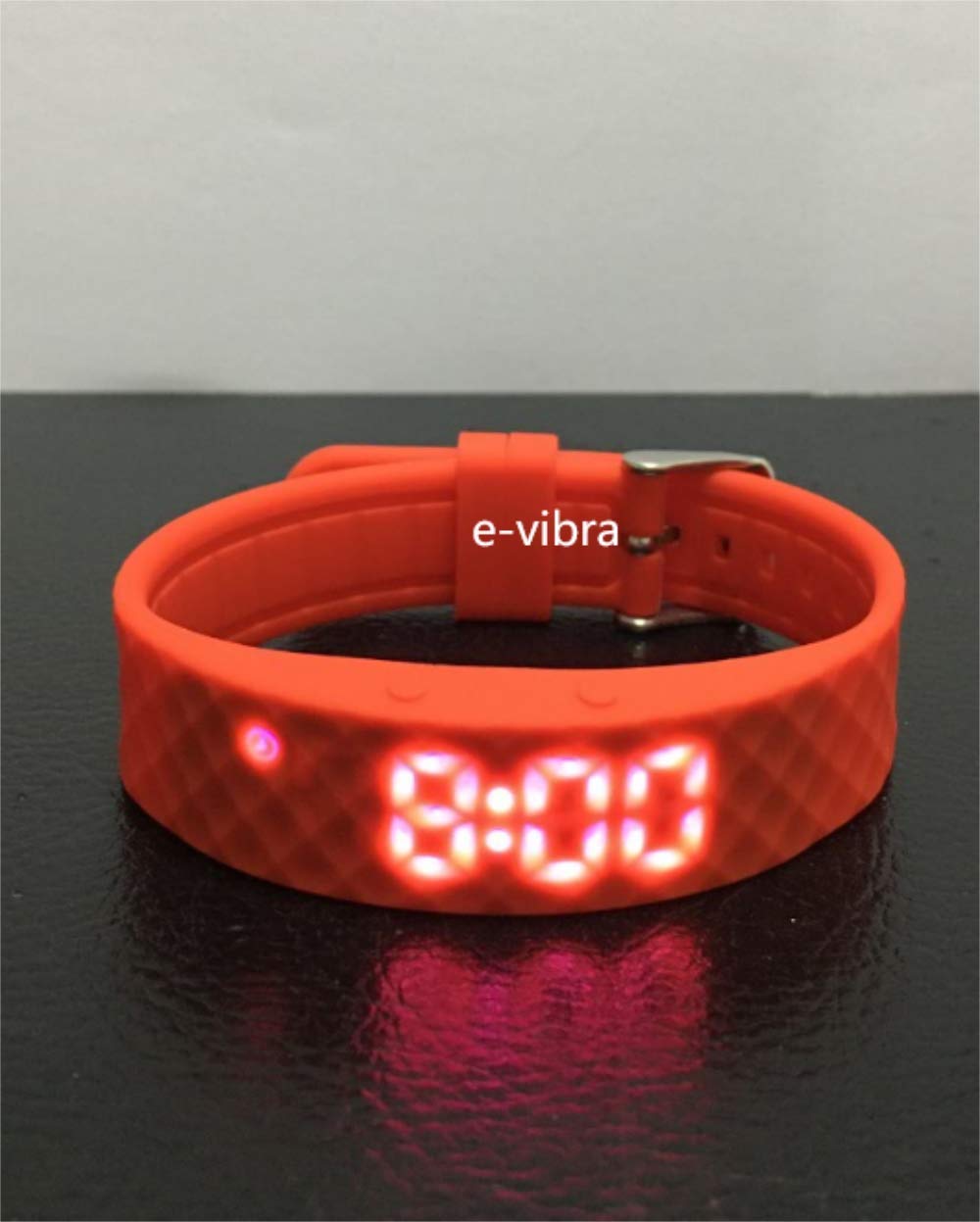 e-vibra Potty Training Watch - Rechargeable Silent Vibrating Alarm Wristband - Medical Reminder Watch - with Timer and 15 Daily Alarms (Red-Large)