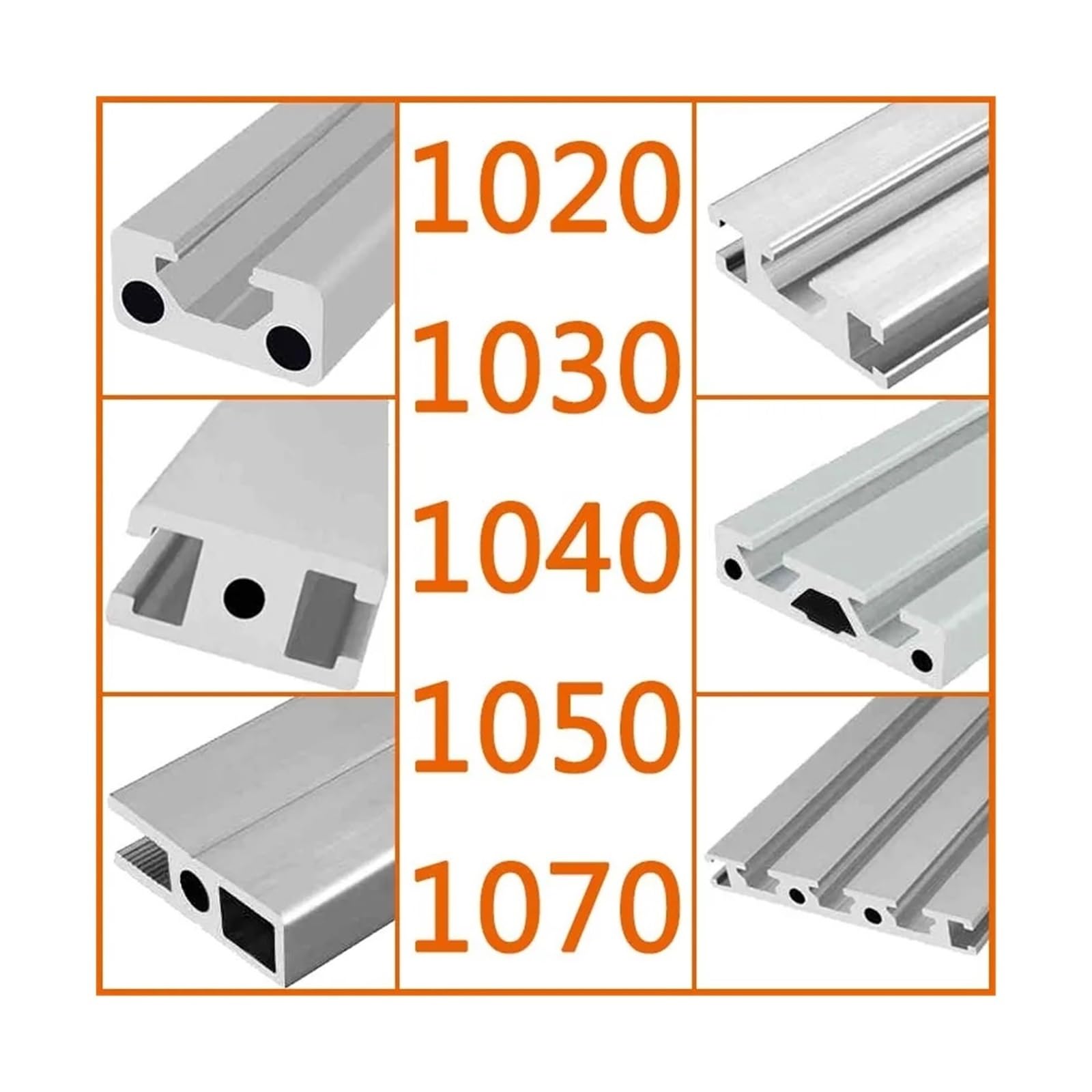 aluminio, Perfil aluminio 1050 1070 riel lineal estructura metálica