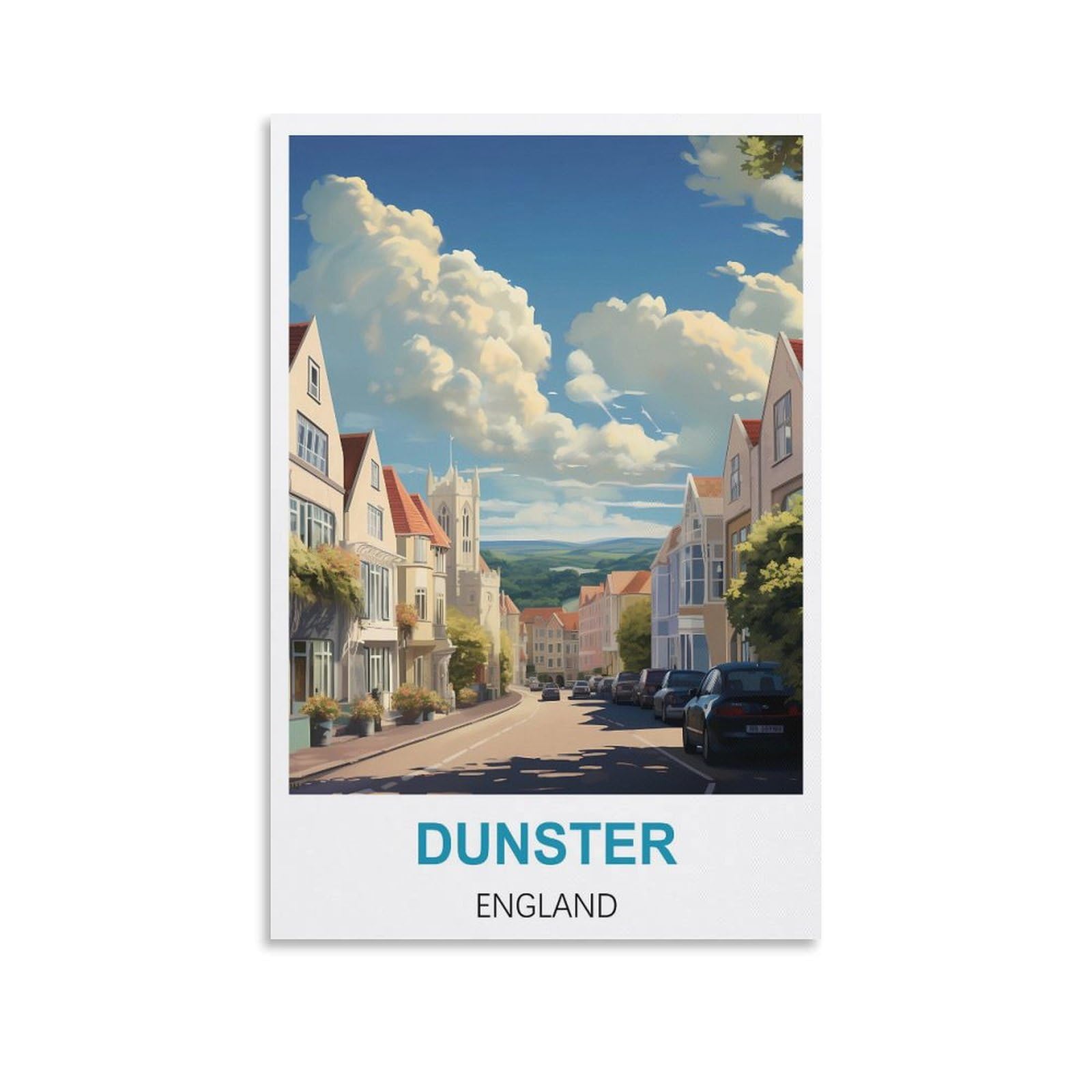 Vintage Metal Tin Sign Funny,Dunster England,Wall Decor Kitchen Garage Dining Room Home Decor Hotel Decor Gift 15x30cm