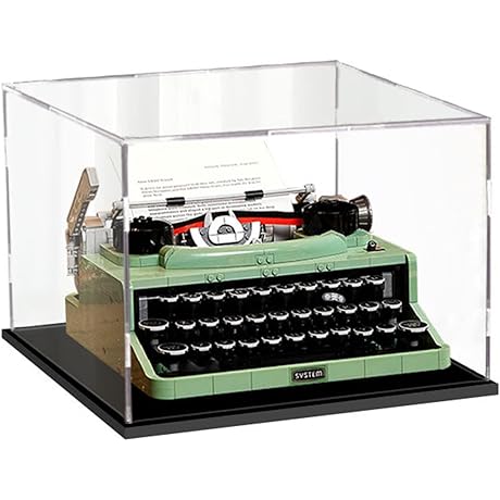 YBLOC Acrylic Display Case for Lego Ideas Typewriter 21327