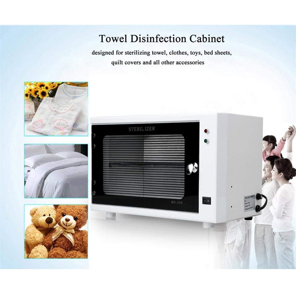Calentador de Toallas Esterilizador Esterilizador Caja esterilizadora Capacidad Gabinete de Iones Desinfectante SPA Cuidado de la Piel Salón Equipo de Belleza o, Blanco