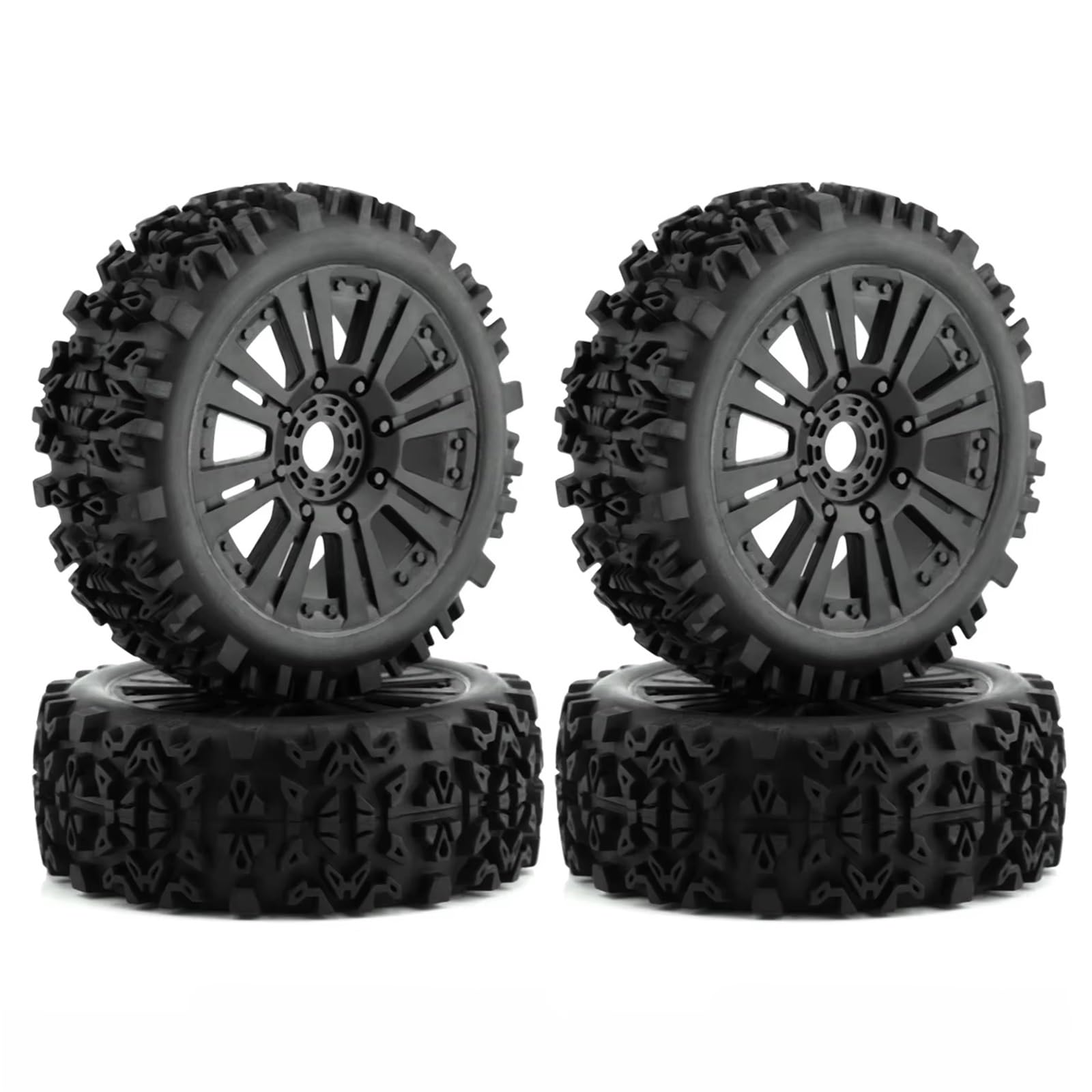 RC Pneus Jante Compatible avec ARRMA pour Talion pour Redcat pour Team pour Losi pour Kyosho pour HPI pour HSP 1/8 Voiture RC Tout-Terrain, Roues Et Pneus