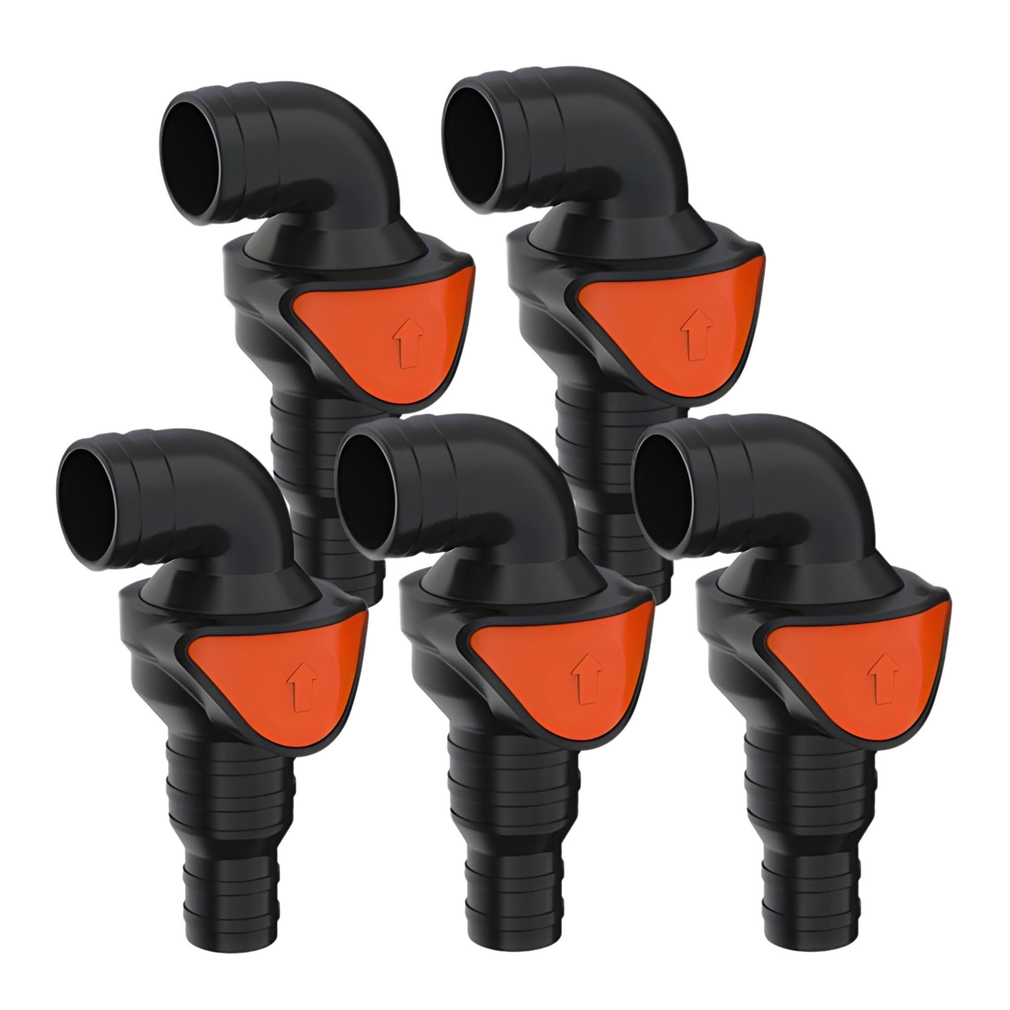 SEAFLO in-Line/ 90° Quick Disconnect Non-Return Check Valve PA6+GF+POM Construction, Anti-Backflow Design, Versatile Applications (Choose Size and Style)