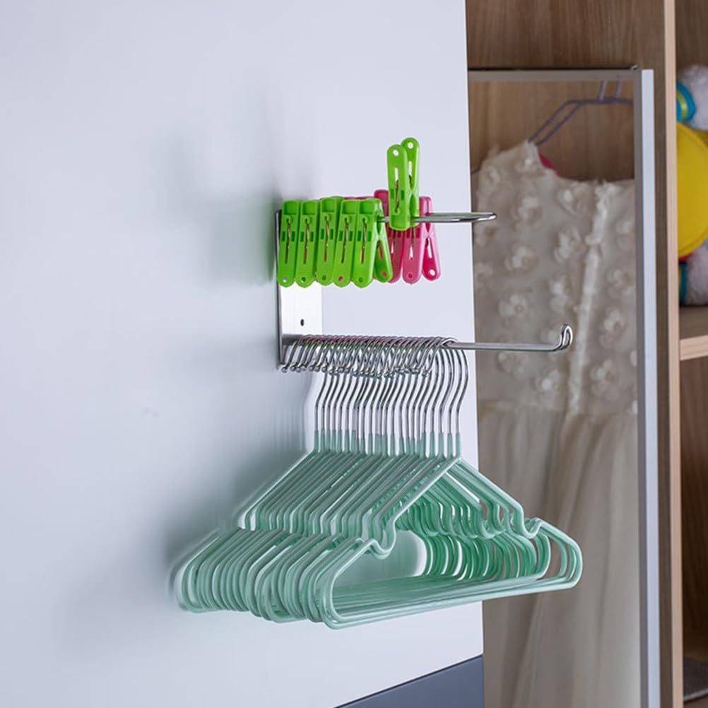 Heavy-Duty Stainless Steel Nail-Free Hook for Bathroom, Self-Adhesive Robe and Towel Hanger, Punch-Free Wall Mount Hook for Home Organization