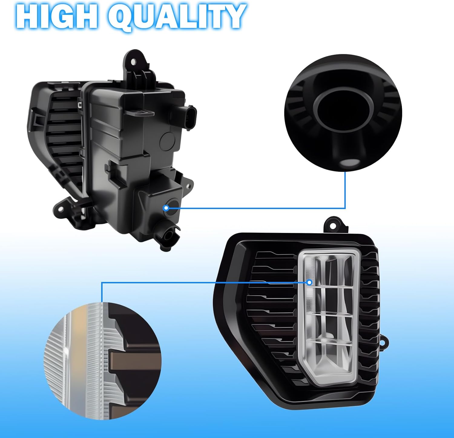 LED Fog Lights fit for 2019-2022 GMC Sierra 1500, Front Bumper Driving Lamps with Switch Assembly & Wiring Harness, Left and Right Pair