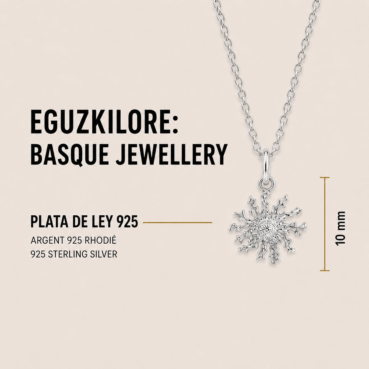 Colgante de Plata de Ley 925 Rodiada