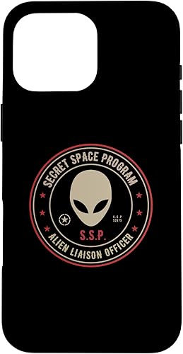 Vista 49 de iPhone 12 Pro Max Secret Space Program / Alien Liaison Officer Insignia Design Case