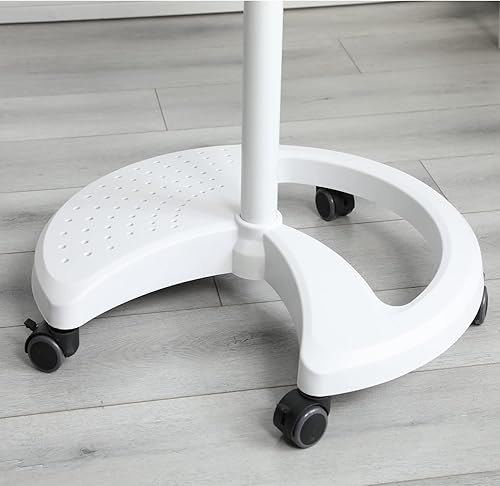 Miniatura 7 de Pizarra blanca móvil de cristal, pizarra blanca magnética sobre ruedas, tablero de caballete de borrado en seco ajustable de 36 x 24 pulgadas con