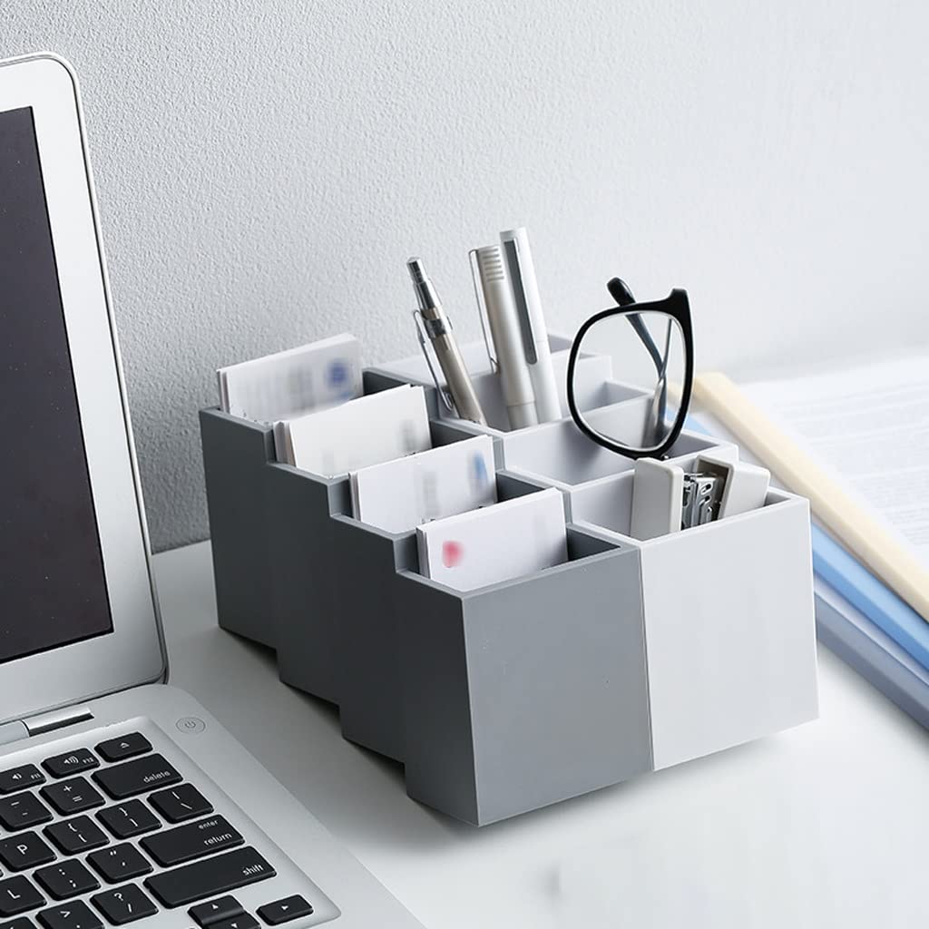 Portapenne da scrivania, portapenne, portapenne, supporto per scrivania, portapenne per scrivania, organizer per ufficio, casa, scuola, porta pennelli da trucco (bianco)