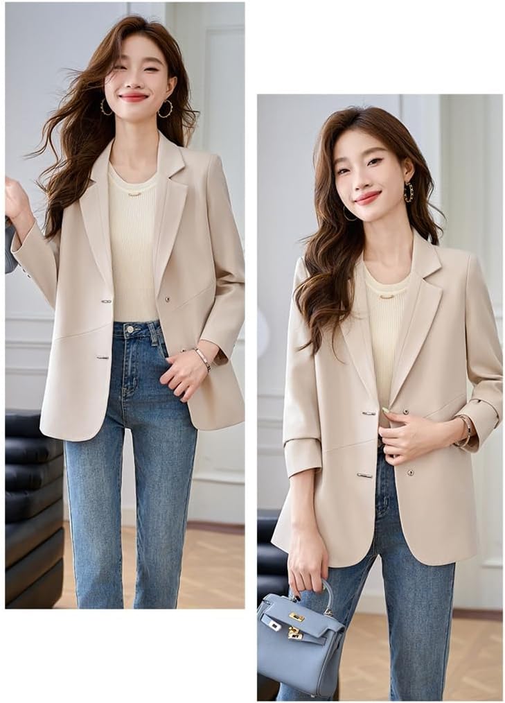 [Yonellie] ブレザー レディース 秋 おしゃれ 大きいサイズ きれいめ 着痩せ 長袖 フォーマル オフィス 通勤 ビジネス