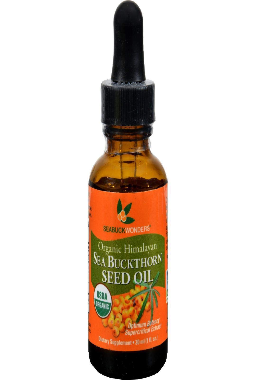 SeabuckwondersSea Buckthorn Seed Oil (Organic), 1 fl oz (30 ml) Dropper Bottle