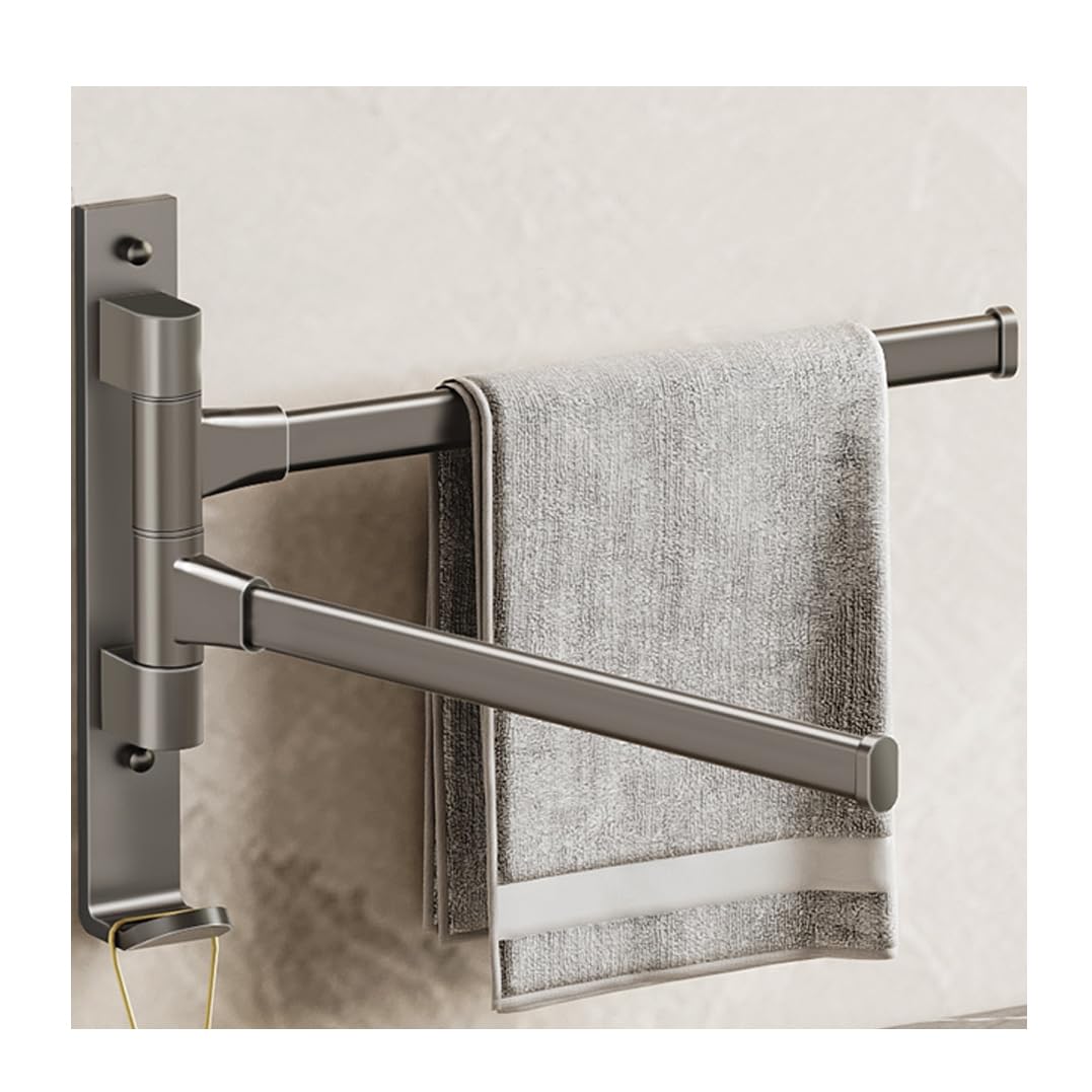 Porte-serviette swing out trail bar pliable en aluminium pour un rangement mural